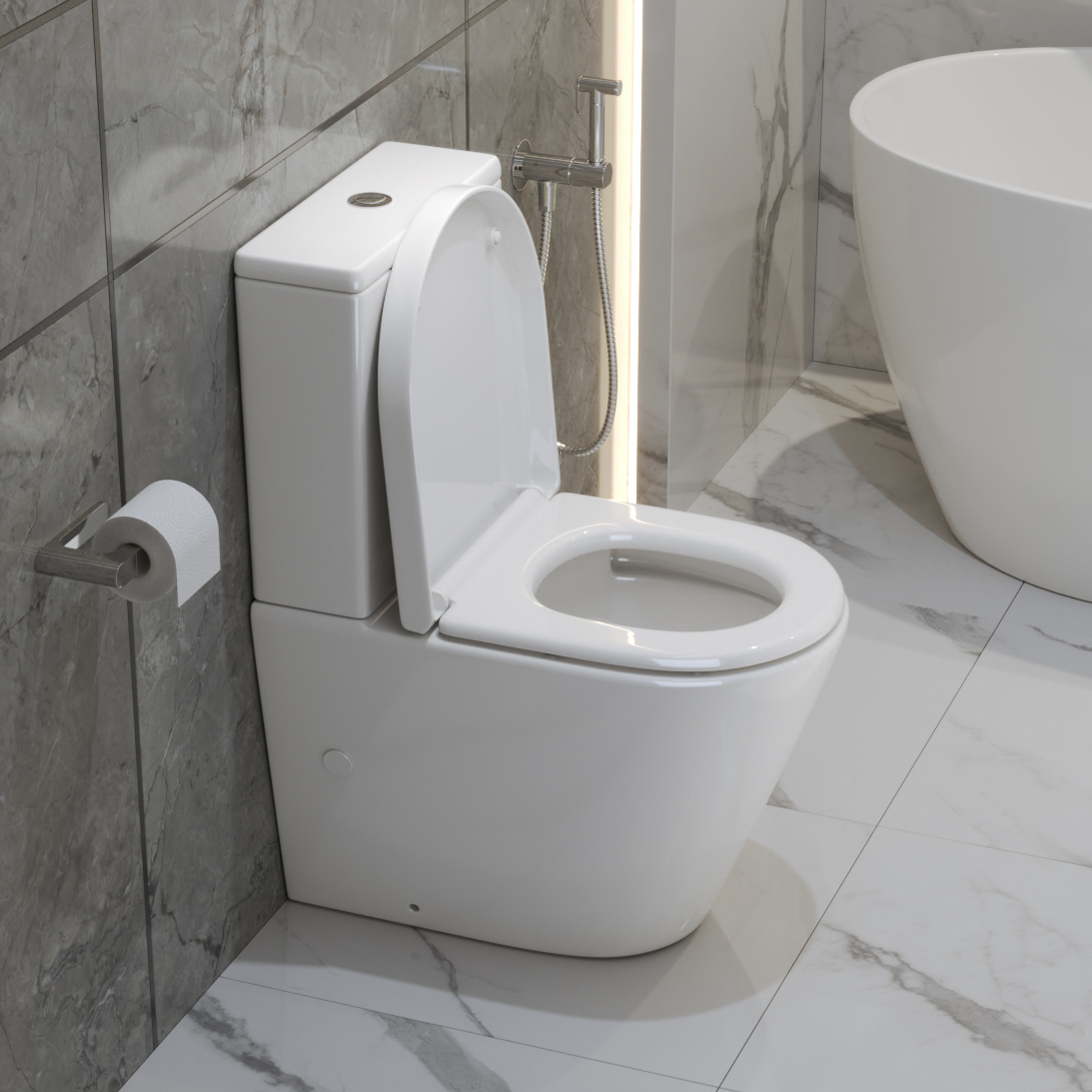 Приобрести belbagno унитаз компакт flay-tor безободковый со смывом tornado с сиденьем дюропласт, микролифт, белый bb2149cp-tor/bb2149t/bb865sc