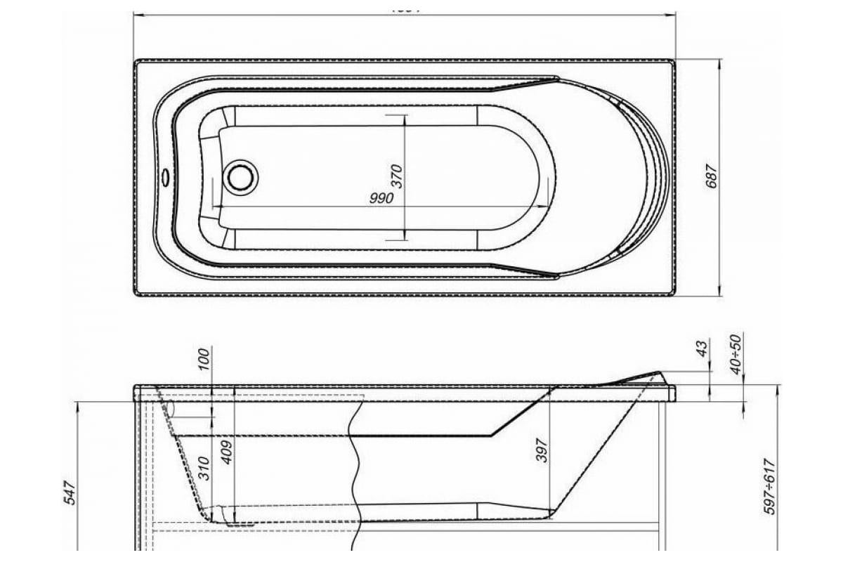 Приобрести aquanet фронтальная панель для ванны west/nord/roma 160 см, белая