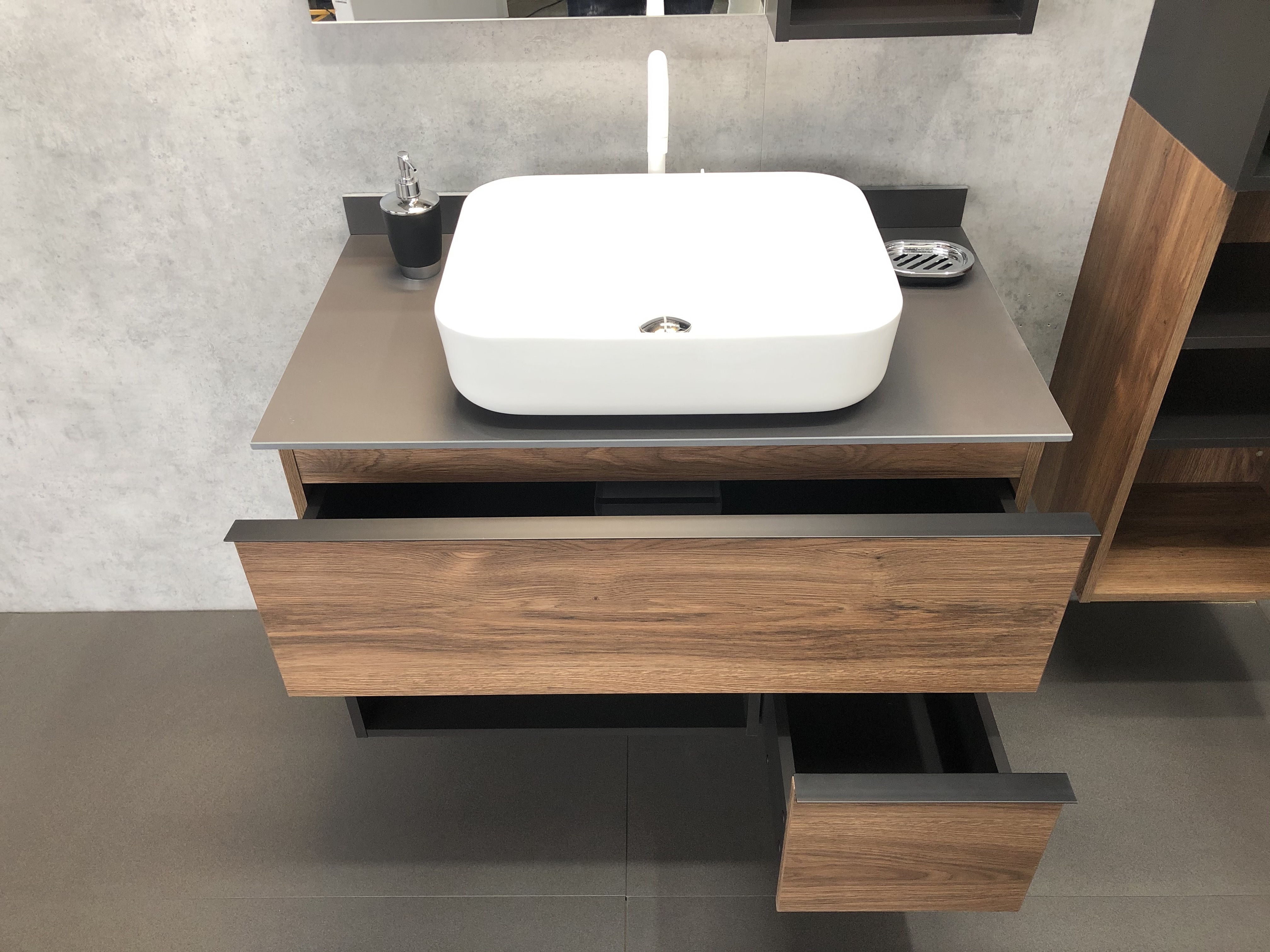 Приобрести сomforty тумба со столешницей и раковиной "штутгарт-90" дуб тёмно-коричневый