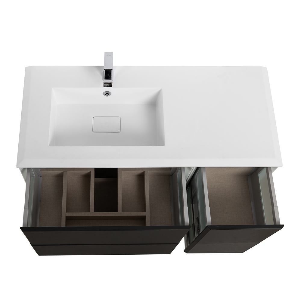 Приобрести cezares тумба подвесная с раковиной bellagio 106 см grafite, левостороняя, графит 54715