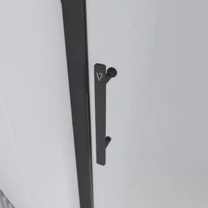 Приобрести veconi душевая дверь evo 160x195 см, черная матовая, прозрачное e1-b-160-01-c9