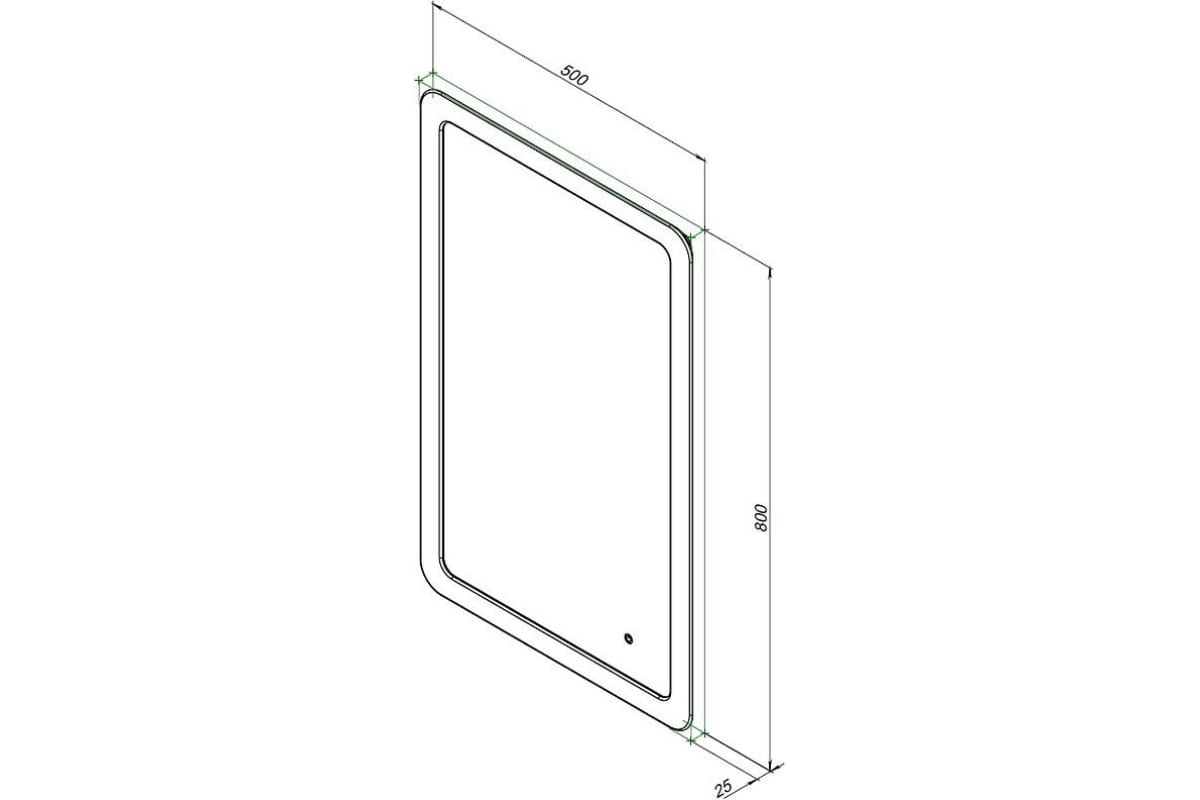 Приобрести aquanet зеркало ирис 50x80 см с led подсветкой и подогревом