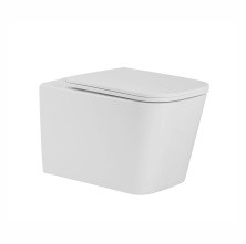 Sole Унитаз подвесной Cube Turbo, безободковый с сиденьем дюропласт, микролифт, УТ000090588