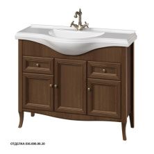 Caprigo Тумба с раковиной LION 105 см, темное дерево, экошпон