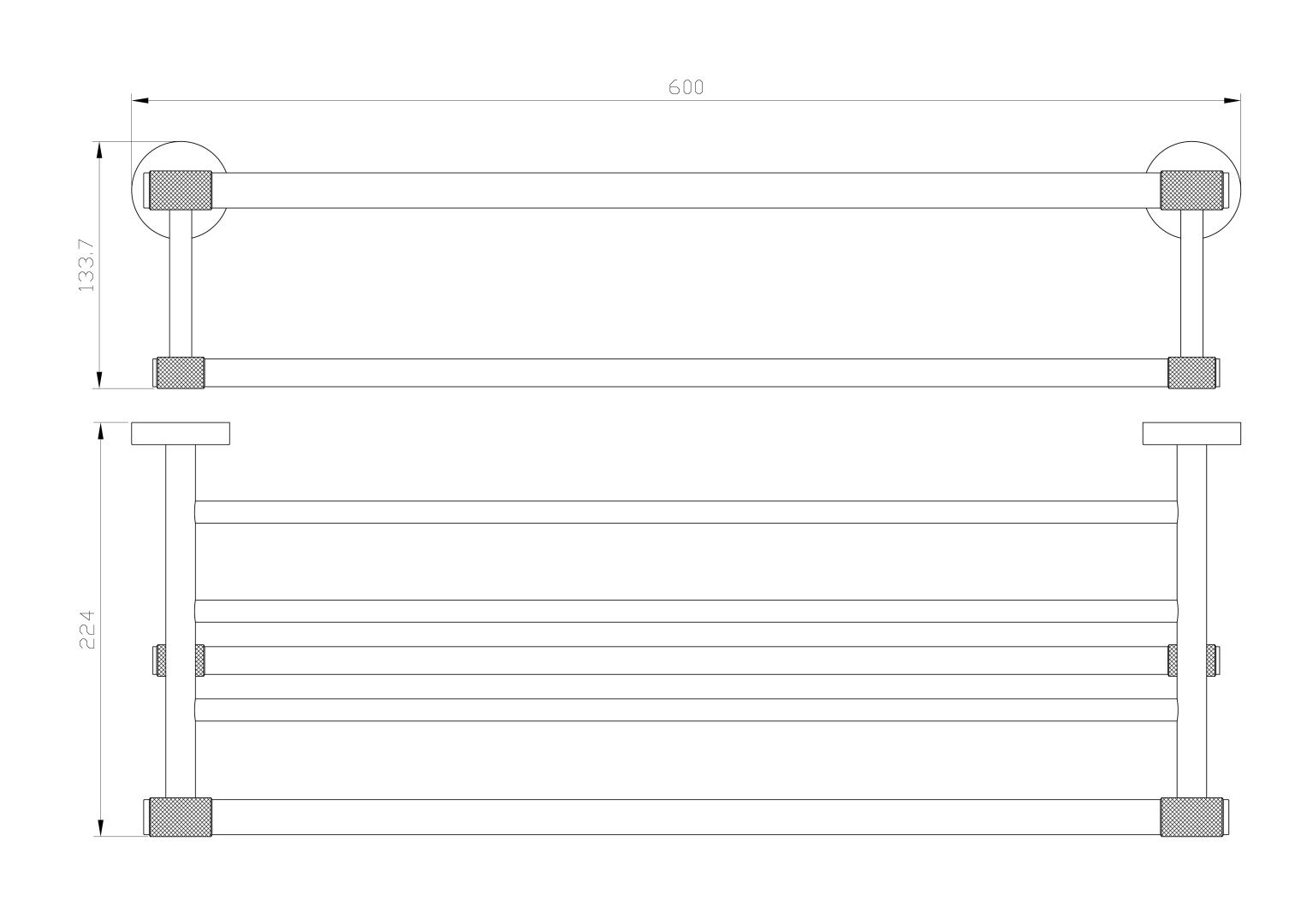 Приобрести полотенцедержатель с полкой wonzon & woghand majestic, черный/золото (ww-9281)