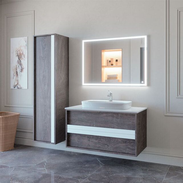 Приобрести caprigo тумба с раковиной baltic 100 см, дуб рошелье