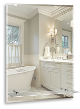 Loranto Зеркало Модерн Люкс 60х80 см, с полкой ФР-00000703