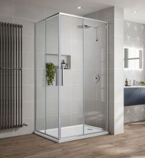 Vincea Душевое ограждение Slim-U 90х90 см, прозрачное, хром VSS-2SU900CL