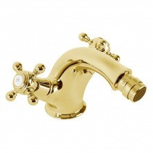 CEZARES Смеситель для биде GOLF, c донным клапаном, золото GOLF-BS1-03/24