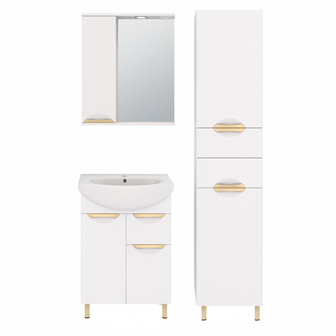 Приобрести aqua de marco пенал elegansa 190х40 см, белый\золото, левый 3040cgele/l