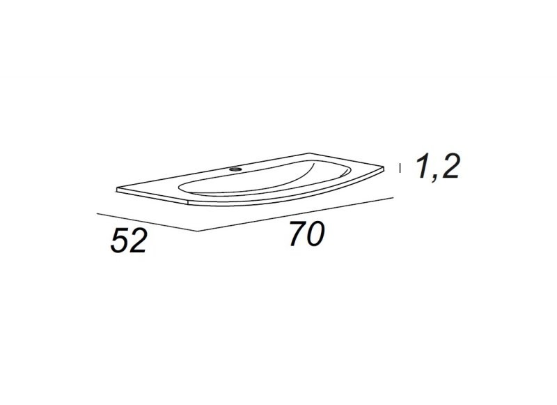 Приобрести cezares тумба подвесная с раковиной vague 70х55см, белый