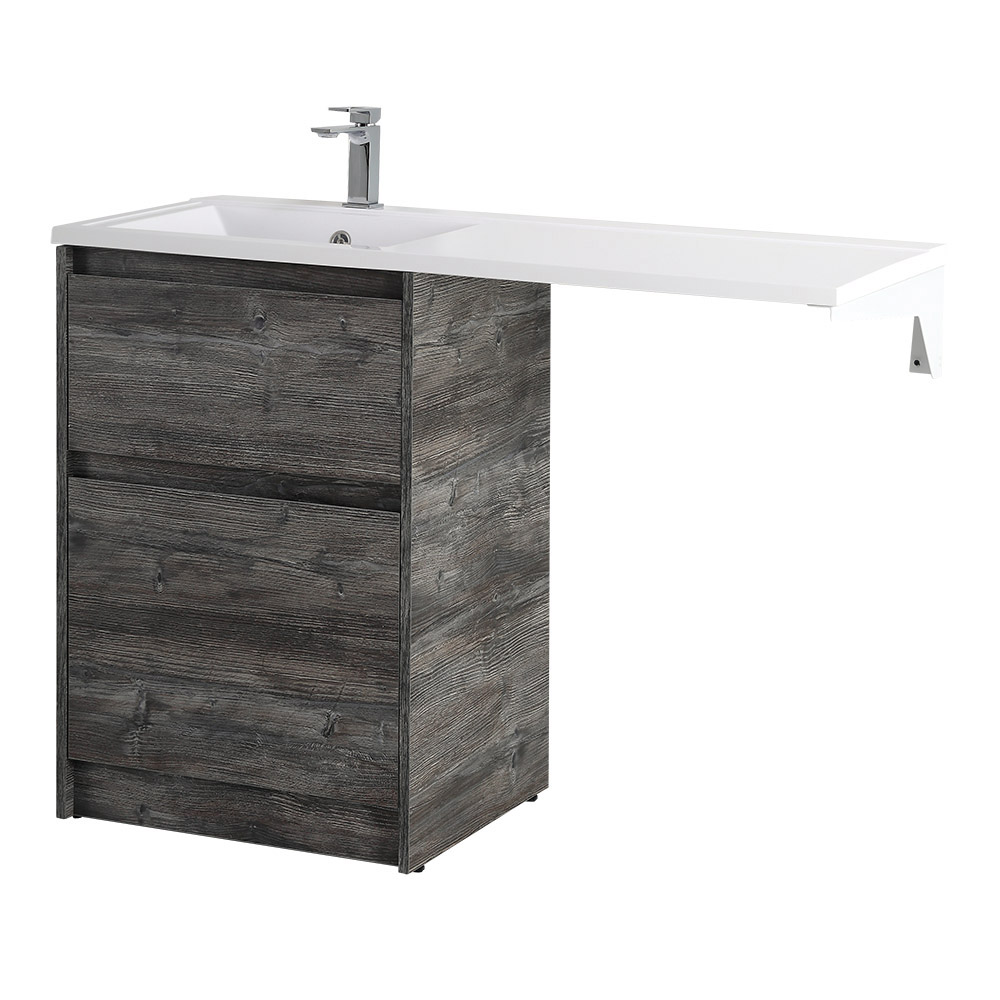 Приобрести belbagno тумба с раковиной kraft 120 см, напольная kraft-lvd-58/120-l pino pasadena, белая раковина