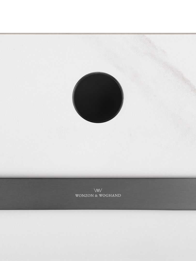 Приобрести полотенцесушитель электрический с каменной плитой белый мрамор wonzon & woghand stuttgart, темный графит (ww-a503-gm)