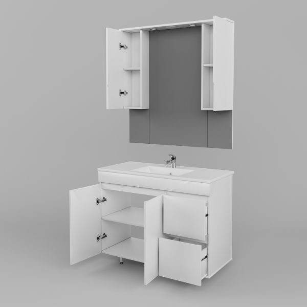 Приобрести mirsant тумба подвесная next 100\1 100 см с раковиной premier -100 ут000020170