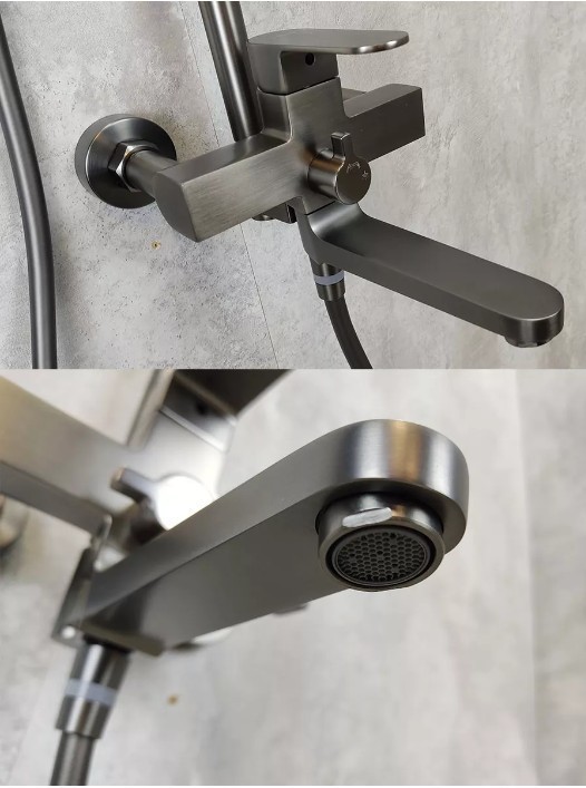 Приобрести душевая система vieir camomilla 1500 мм, графит/gun metal v283562g
