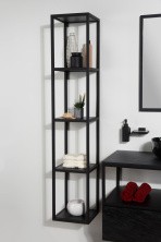 Cezares Полка металическая CADRO 158 см, подвесная , черная CADRO-30/30/160-4C-SO-MET-ST