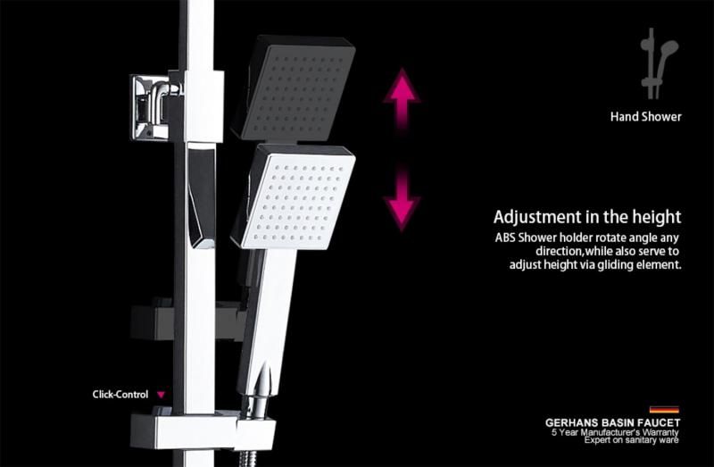 Приобрести gerhans душевая система к14, хром k19014