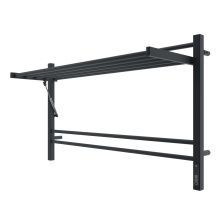 Terminus Полотенцесушитель Горизонт П8 100х60 см, с полкой, электрический, черный матовый