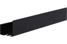 Aquanet Полка Магнум 90x12 см черная матовая, с крючками 00302222