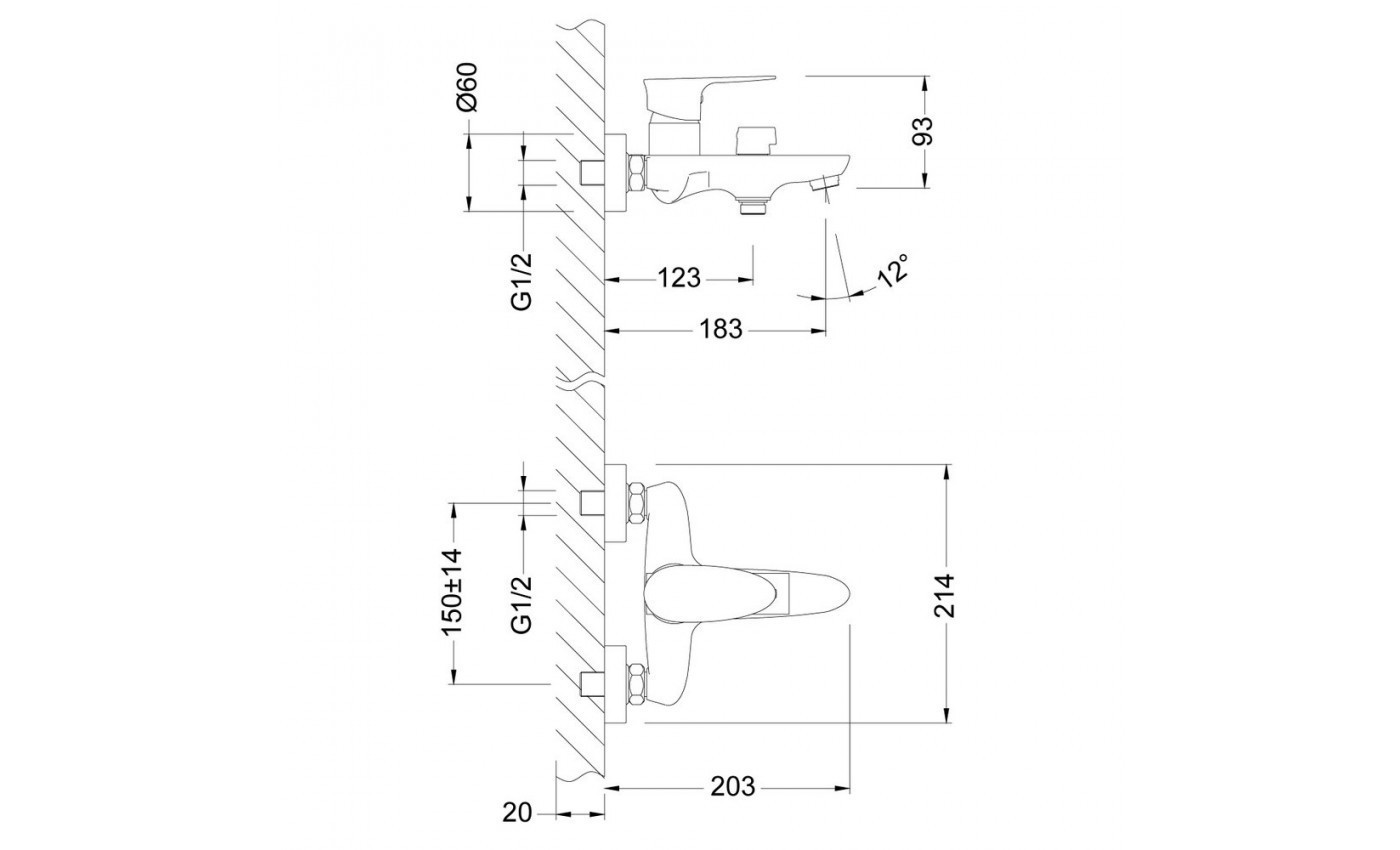 Приобрести lemark смеситель для ванны nero, хром lm0214c
