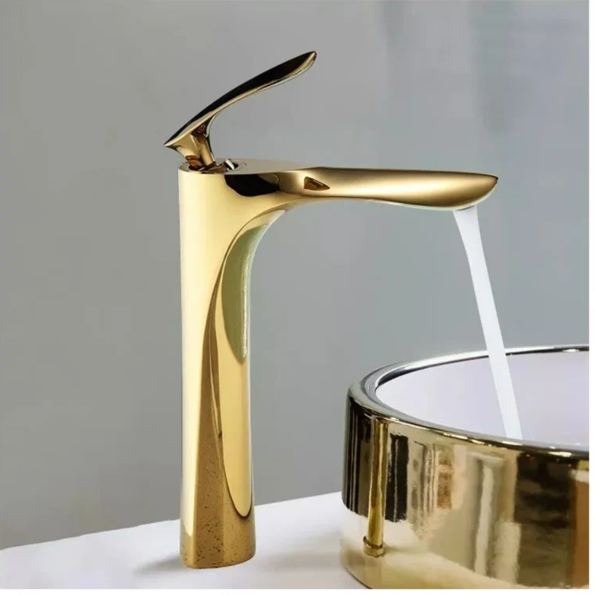 Приобрести grocenberg смеситель для раковины, высокий, золото gb3001go