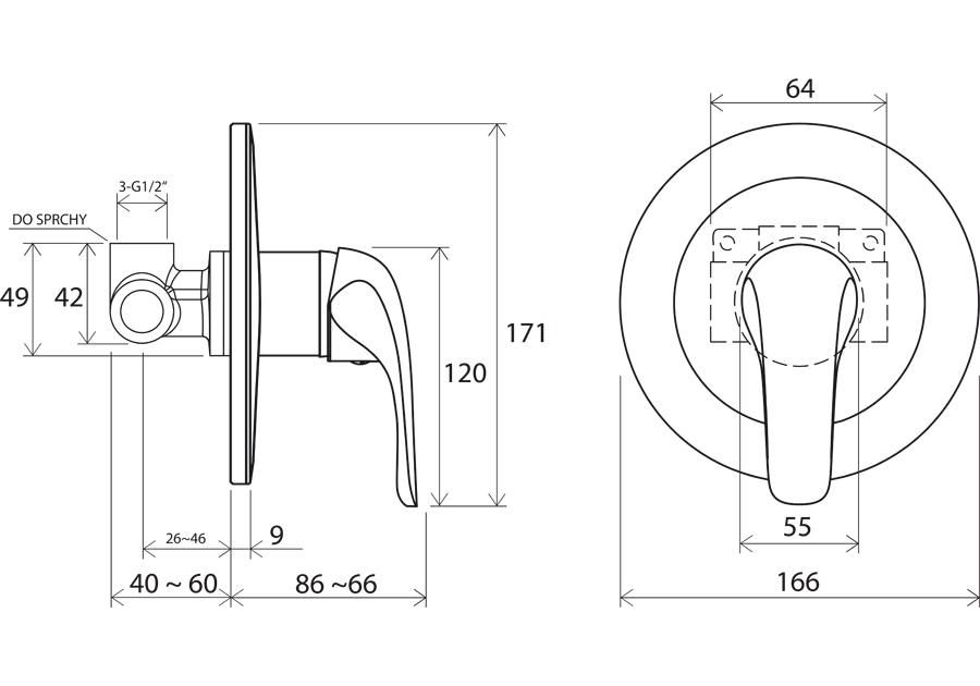 Приобрести смеситель для душа ravak rosa rs 062.00 x070015
