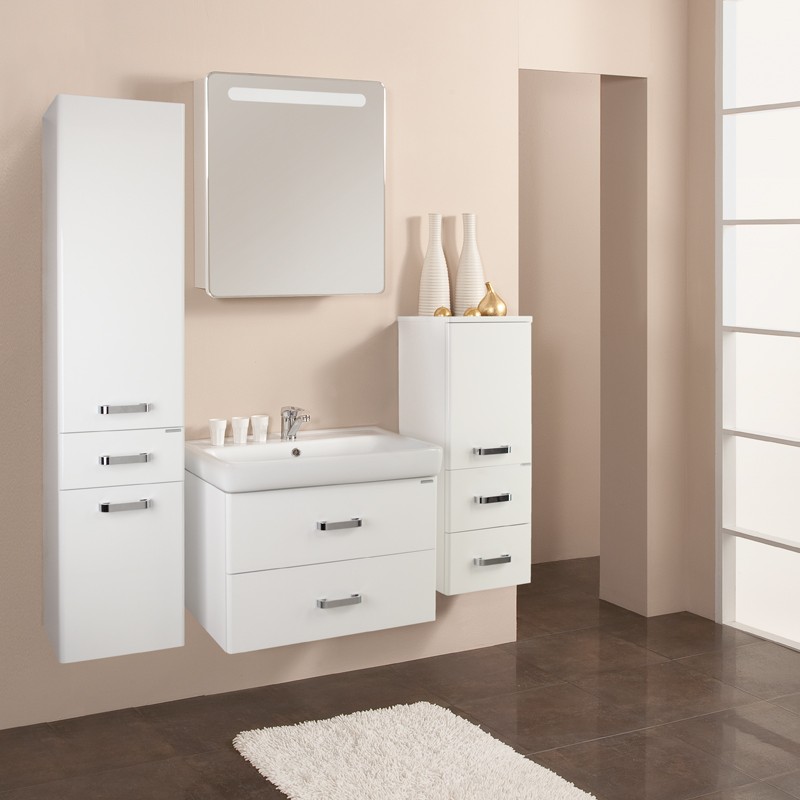 Приобрести полу пенал подвесной акватон америна 35 см, цвет белый глянец