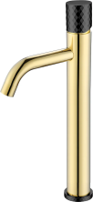 Boheme Смеситель для раковины Stick, высокий, золото\черный 122-GB