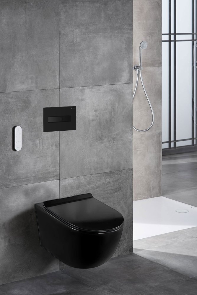 Приобрести loranto инсталляция с кнопкой line черная матовая + унитаз canto чёрный матовый с сиденьем микролифт (4501+7323+cs-203hm-mb)