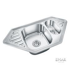 Emar Кухонная мойка 95х50 см, хром EMAR 9550С