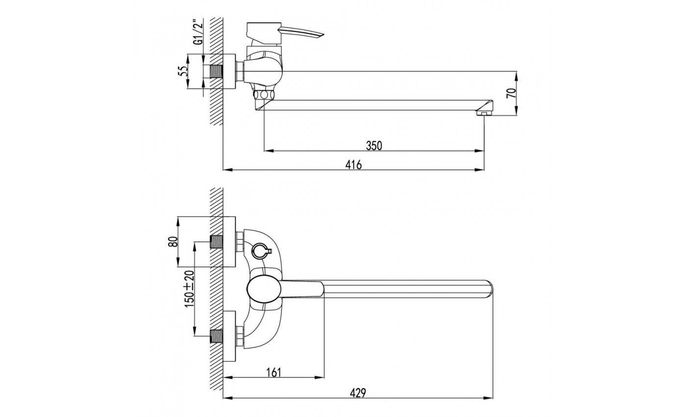 Приобрести lemark смеситель для ванны atlantiss, хром lm3217c