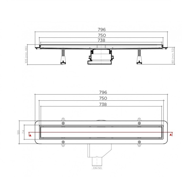 Приобрести pestan душевой трап betto net line 750