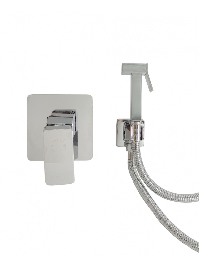 Приобрести смеситель с гигиеническим душем, встраиваемый vieir gunzi, хром v113552