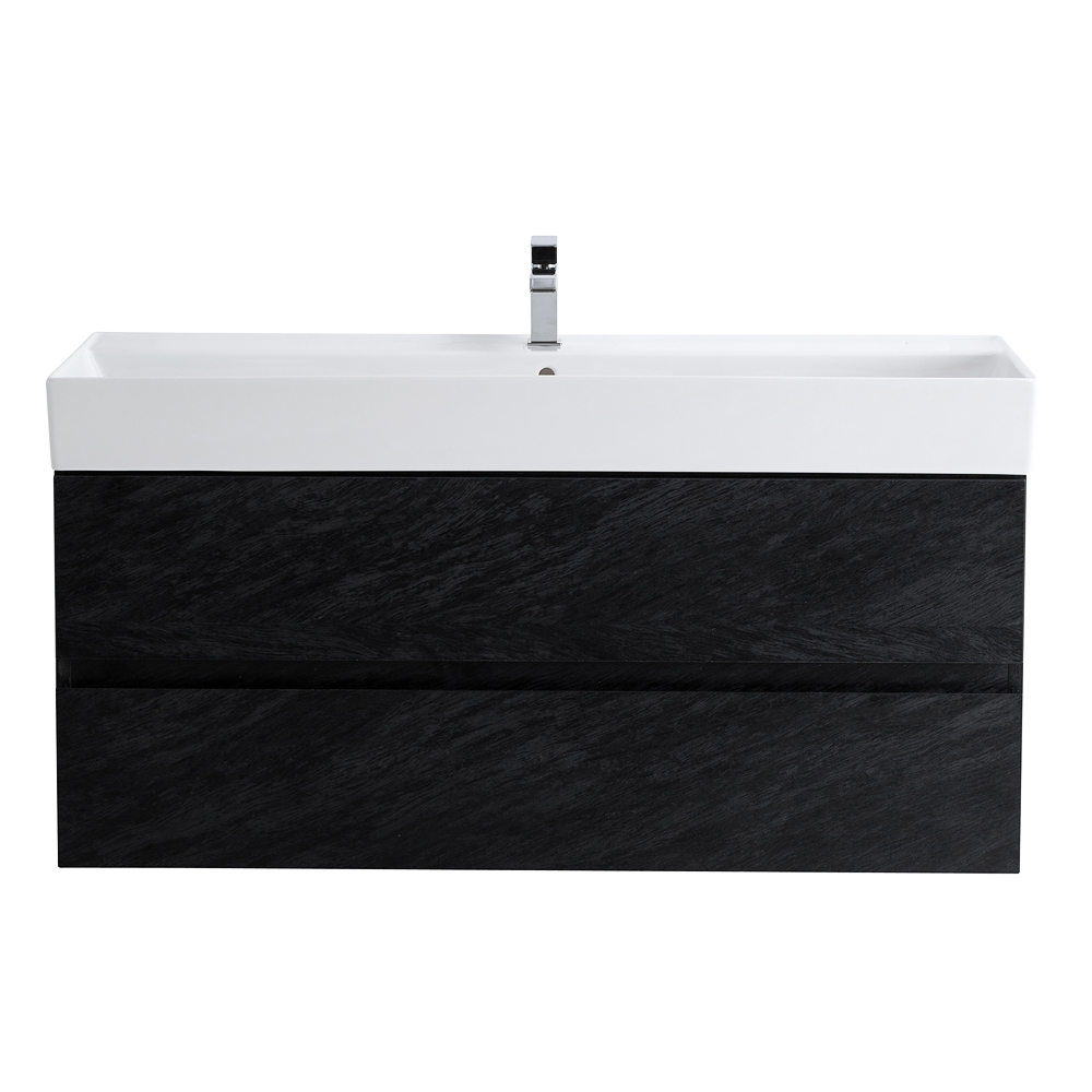 Приобрести cezares тумба подвесная с раковиной molveno 46 120 см nero, черная molveno 46-120-2c-so-nc