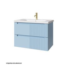 Caprigo Тумба с раковиной TERMIN-Smalty META 80 см, голубая, эмаль