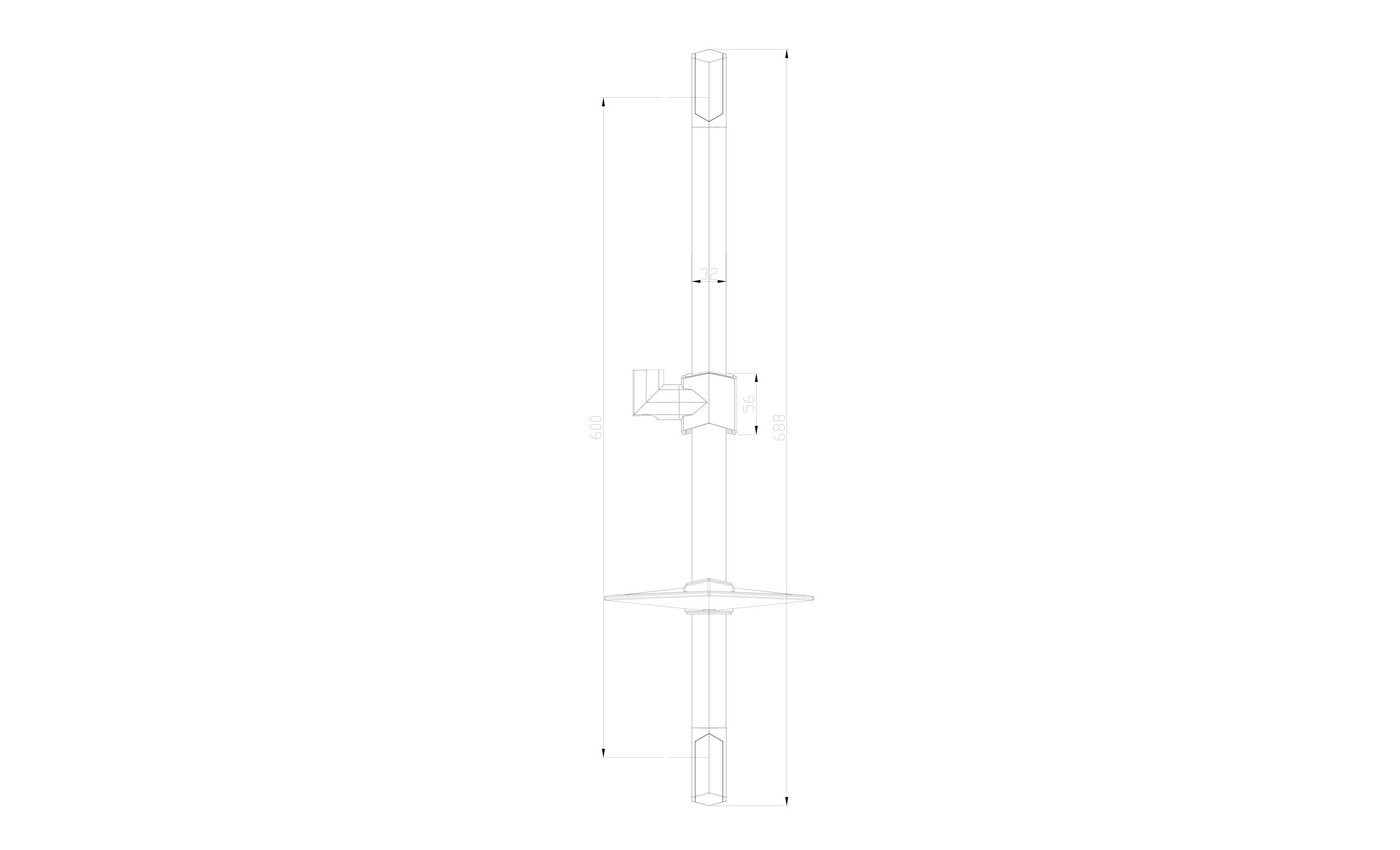 Приобрести lemark штанга душевая с мыльницей, хром lm8066c