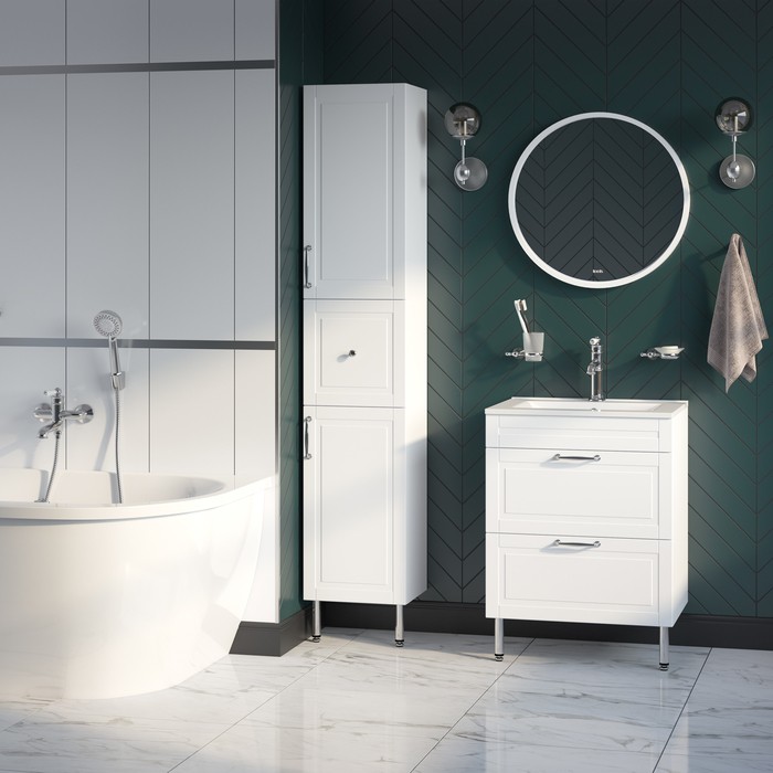 Приобрести iddis тумба напольная oxford с раковиной 60 см. белая oxf60w0i95k