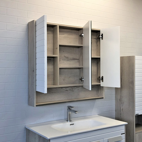 Приобрести сomforty зеркало-шкаф клеон-90 серый муар