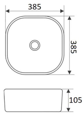 Приобрести раковина накладная ceramalux 40 см 9423