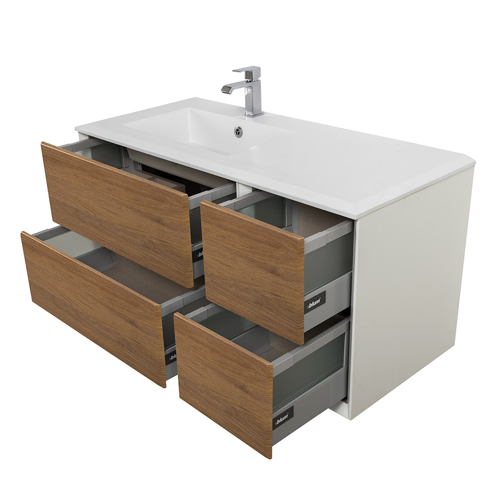 Приобрести cezares тумба подвесная с раковиной bellagio 106 см rovere tabacco, левостороняя, дерево 54716