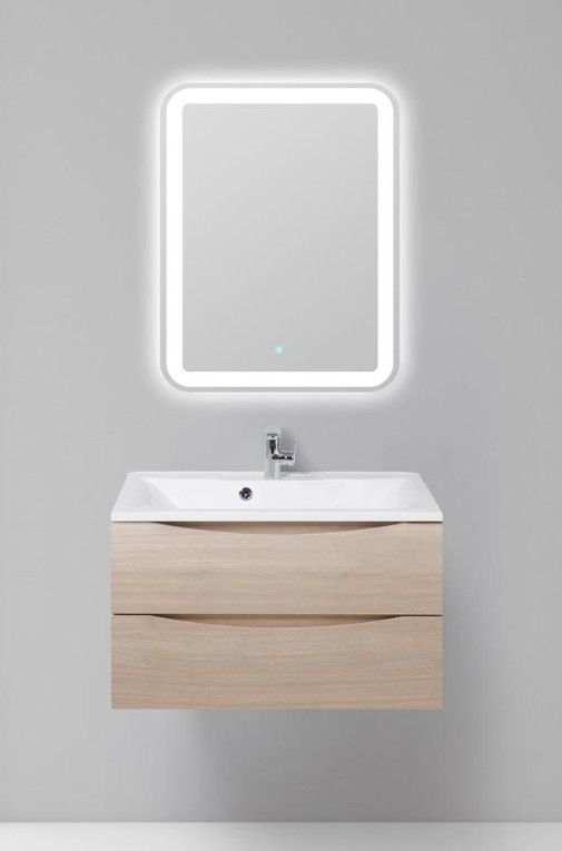 Приобрести тумба подвесная с раковиной belbagno marino-800-2c-so-rg-p 80 см, rovere grigio