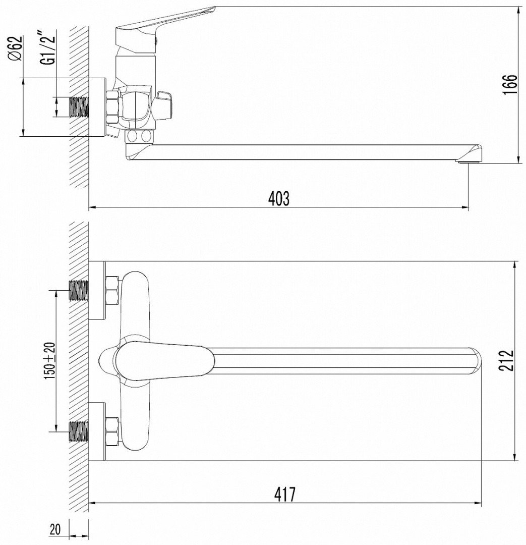 Приобрести azario смеситель для ванны campo, с ручным душем, хром az-kx138275c