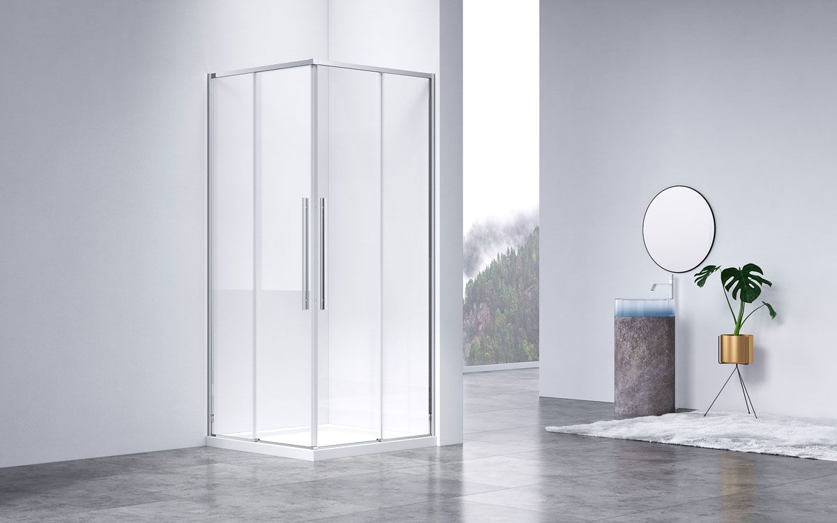 Приобрести vincea душевое ограждение slim-n 90х90 см, прозрачное, хром vss-4sn900cl