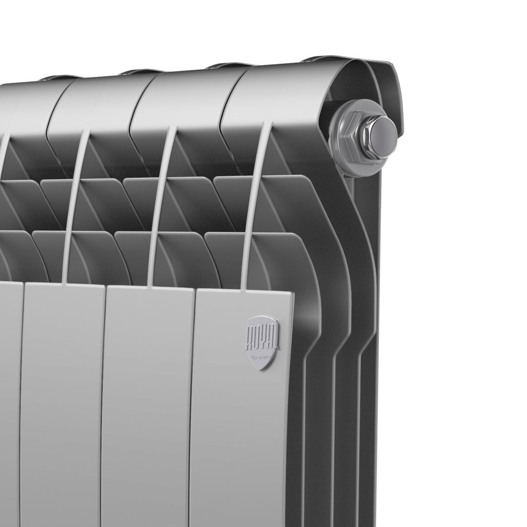 Приобрести royal thermo радиатор биметаллический biliner 350 /silver satin ( серебристый ) - 10 секц.