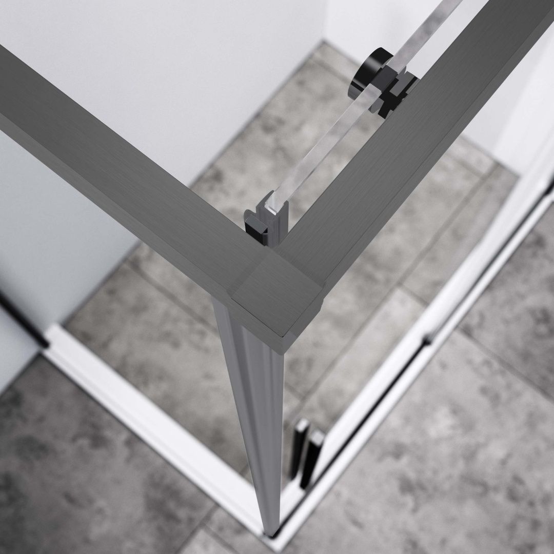 Приобрести vincea душевое ограждение slim-n 80х140 см, прозрачное, оружейная сталь vsr-4sn8014clgm