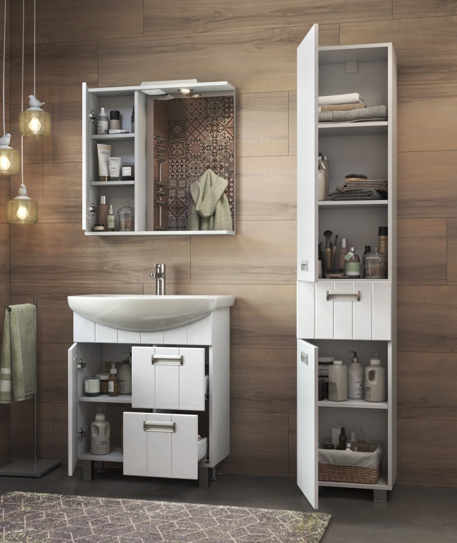 Приобрести vigo тумба с раковиной diana 70см, 1 дверца, 2 ящика, напольная, белая tn.dia.bal.70.1d.2y