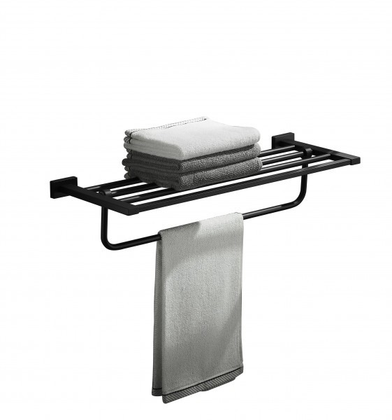 Приобрести полотенцедержатель с полкой vieir v5019c черный