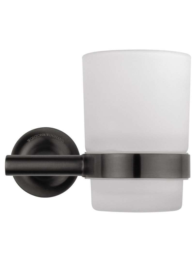 Приобрести стакан для зубных щеток с держателем wonzon & woghand simple, темный графит (ww-6521-bgm)