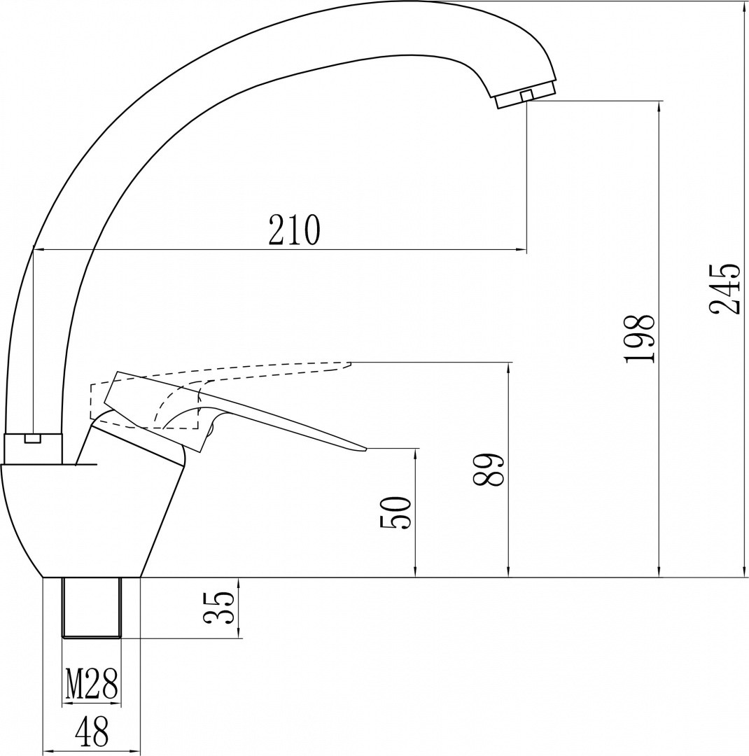 Приобрести savol смеситель для кухни 245мм, хром s-t4104