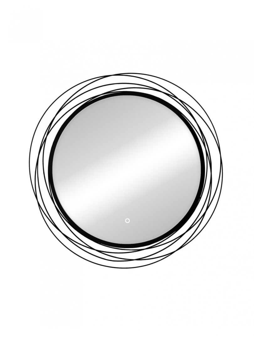 Приобрести continent зеркало с подсветкой mirel 75х75 см, сенсорный включатель, черное